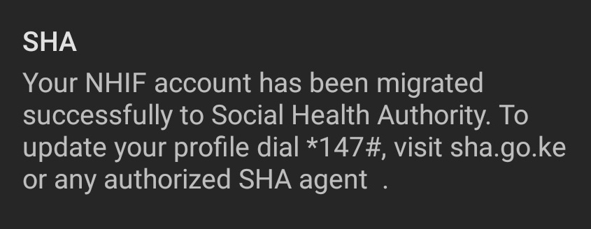 Conclusion The migration of NHIF accounts to the Social Health Authority (SHA) marks a significant milestone in Kenya's journey toward Universal Health Coverage. With improved systems, enhanced healthcare access, and better protection against fraud, SHA promises to revolutionize public health insurance for all Kenyans. Whether through dialing *147#, visiting the sha.go.ke website, or contacting an authorized agent, updating your profile ensures that you can seamlessly continue to enjoy the benefits of health insurance in Kenya. Make sure to update your details today to remain part of this exciting new phase in Kenya’s healthcare system!